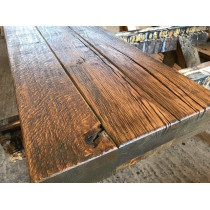 8cm! Altholz-Stil, Used-Look, Industrial, Waschtisch, Tischplatte, Antik, STRUKTUR, Eiche, 120x53x8cm